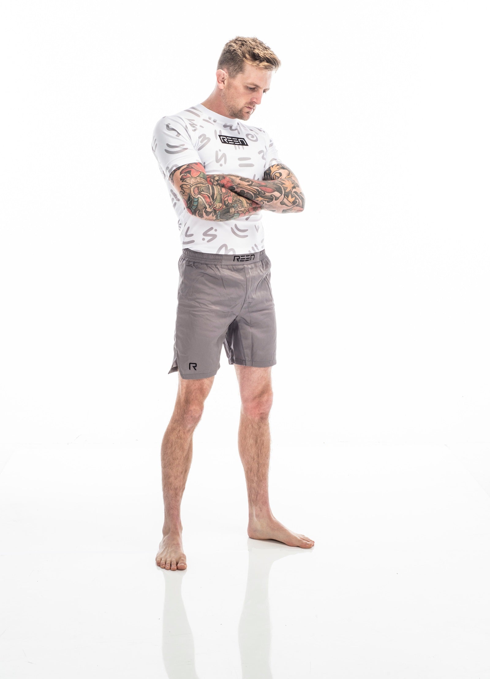 R1:23 Rashguard White - REEN Jiu Jitsu